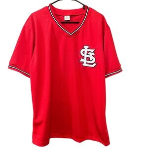St. Louis‎ Cardinals Mesh Jersey XL V Neck Baseball Cardinals mens